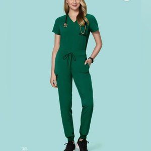 Mandala Hunter Green High Waist Joggers Scrubs